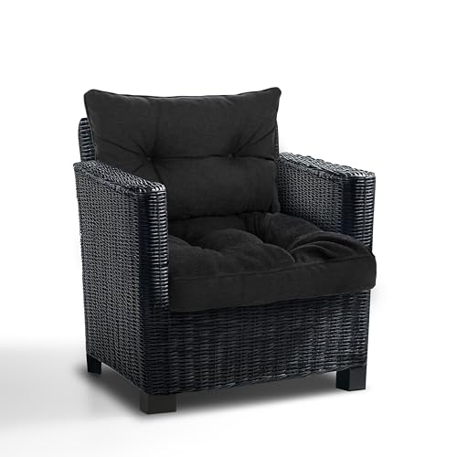 Best Wool Lounge Kissen für Rattan Gartenmöbel Set - Loungekissen für Stuhl - Hochwertiges Polypropylen - Inkl. Sitzkissen 50x50 + Rückenlehne 50x40 von Best Wool