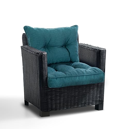 Best Wool Lounge Kissen für Rattan Gartenmöbel Set - Loungekissen für Stuhl - Hochwertiges Polypropylen - Inkl. Sitzkissen 70x70 + Rückenlehne 70x40 von Best Wool