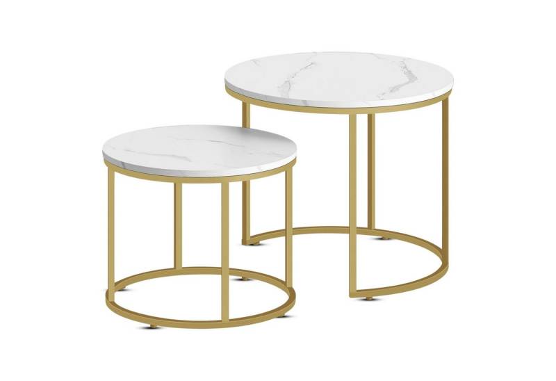 Best for Home Beistelltisch Best For Home 2er-Set runder Couchtische – Rustikaler Industriestil Best for Home Beistelltisch Best For Home 2er-Set runder Couchtische – Rustikaler Industriestil von Best for Home