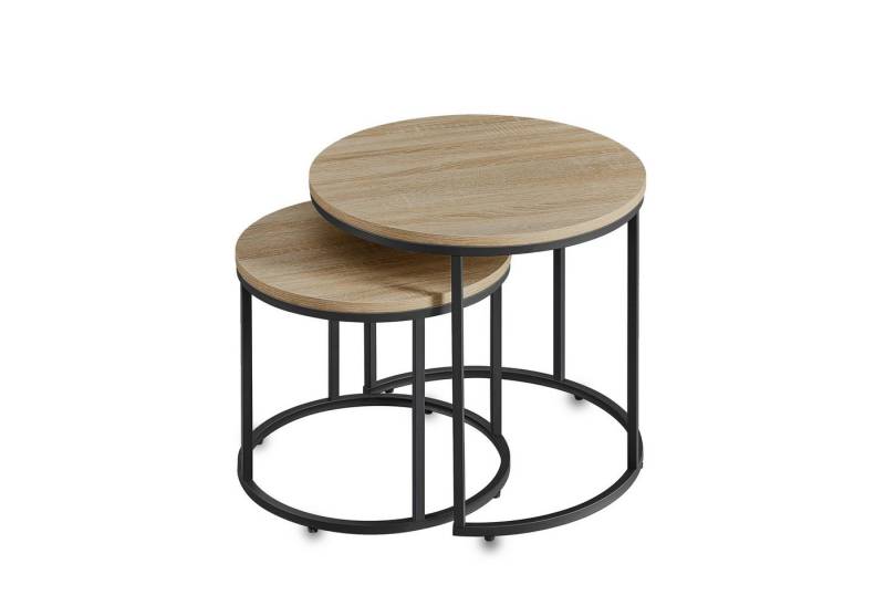 Best for Home Beistelltisch Best For Home 2er-Set runder Couchtische – Rustikaler Industriestil Best for Home Beistelltisch Best For Home 2er-Set runder Couchtische – Rustikaler Industriestil von Best for Home