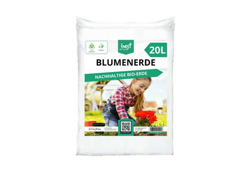 Best for Home Bio-Erde Gartenerde für Zimmer- und Balkonpflanzen, Gemüse, Obst und Kräuter. Blumenerde, Bio und torffrei, ideal für Blumenbeete und Kübel von Best for Home