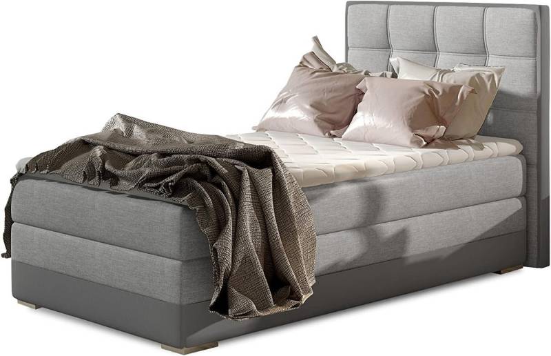 Best for Home Boxspringbett Aster mit Bettkasten Bonellfederkern inkl. 4 cm Topper (90 x 200 cm, Öffnung nach links oder rechts), Lieferung Wohnung und Aufbauservice, TOP Preis-Leistungs-Verhältnis von Best for Home