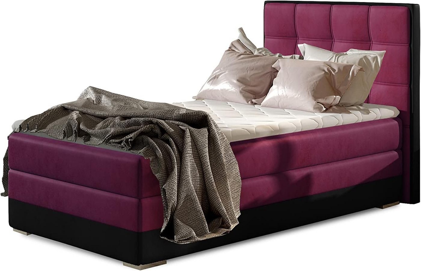 Best for Home Boxspringbett Aster mit Bettkasten Bonellfederkern inkl. 4 cm Topper (90 x 200 cm, Öffnung nach links oder rechts), Lieferung bis in die Wohnung, TOP Preis-Leistungs-Verhältnis Best for Home Boxspringbett Aster mit Bettkasten Bonellfederkern inkl. 4 cm Topper (90 x 200 cm, Öffnung nach links oder rechts), Lieferung bis in die Wohnung, TOP Preis-Leistungs-Verhältnis von Best for Home