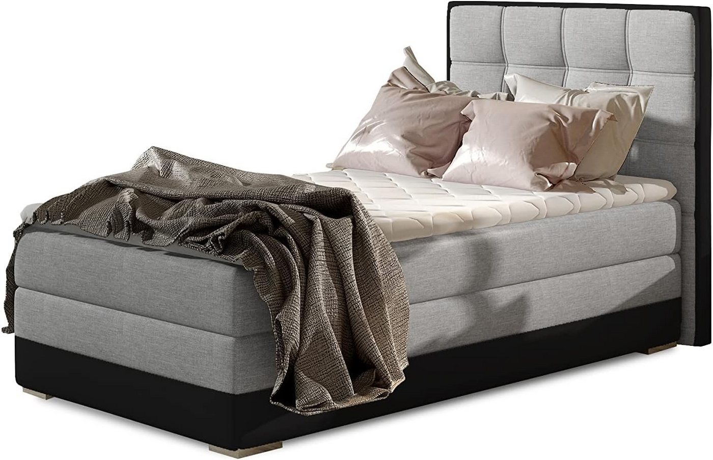 Best for Home Boxspringbett Aster mit Bettkasten Bonellfederkern inkl. 4 cm Topper (90 x 200 cm, Öffnung nach links oder rechts), Lieferung bis in die Wohnung, TOP Preis-Leistungs-Verhältnis Best for Home Boxspringbett Aster mit Bettkasten Bonellfederkern inkl. 4 cm Topper (90 x 200 cm, Öffnung nach links oder rechts), Lieferung bis in die Wohnung, TOP Preis-Leistungs-Verhältnis von Best for Home