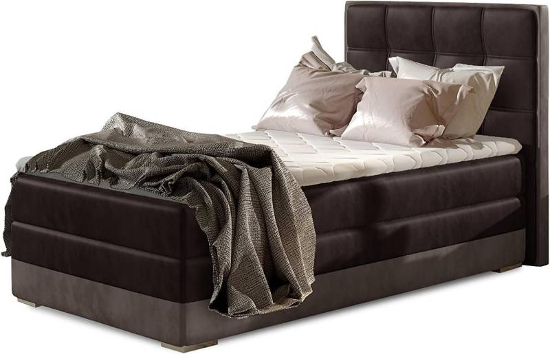 Best for Home Boxspringbett Aster mit Bettkasten Bonellfederkern inkl. 4 cm Topper (90 x 200 cm, Öffnung nach links oder rechts), Lieferung bis in die Wohnung, TOP Preis-Leistungs-Verhältnis von Best for Home