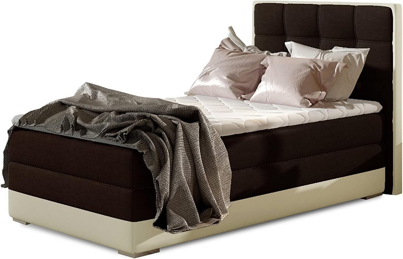 Best for Home Boxspringbett Aster mit Bettkasten Bonellfederkern inkl. 4 cm Topper (90 x 200 cm, Öffnung nach links oder rechts), Lieferung bis in die Wohnung, TOP Preis-Leistungs-Verhältnis Best for Home Boxspringbett Aster mit Bettkasten Bonellfederkern inkl. 4 cm Topper (90 x 200 cm, Öffnung nach links oder rechts), Lieferung bis in die Wohnung, TOP Preis-Leistungs-Verhältnis von Best for Home