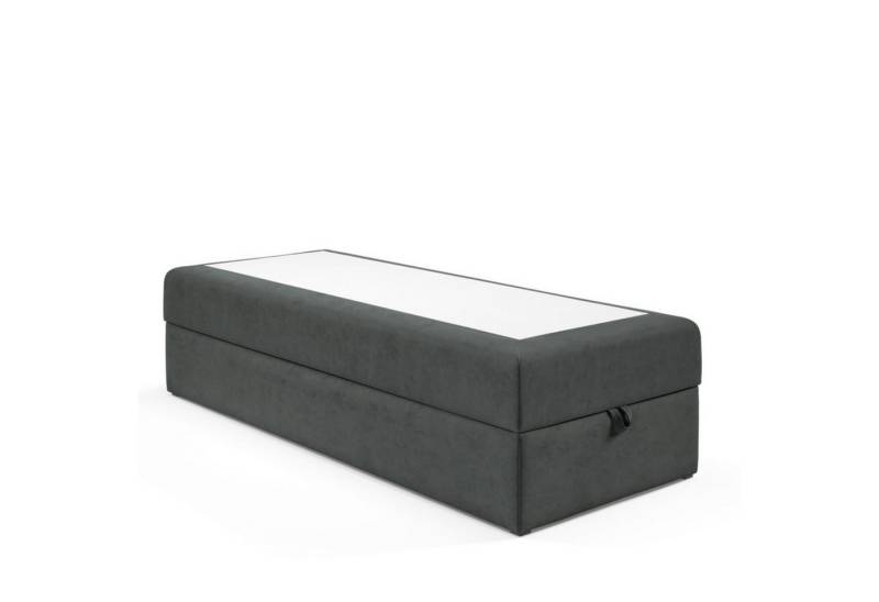 Best for Home Boxspringbett mit Bettkasten, Einzelbett, Hotelbett, Polsterbett, Bonell-Matratze (Boxbett, Rahmenbett, Gästebett, Jugendbett, Kinderbett, 70x200 80x200 90x200 100x200 cm), mit oder o. Topper, verschiedene Liefermöglichkeiten von Best for Home
