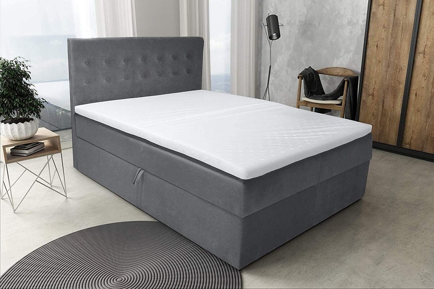 Best for Home Boxspringbett S Deluxe Bonellfederkern inkl. Topper mit Lieferung von Best for Home