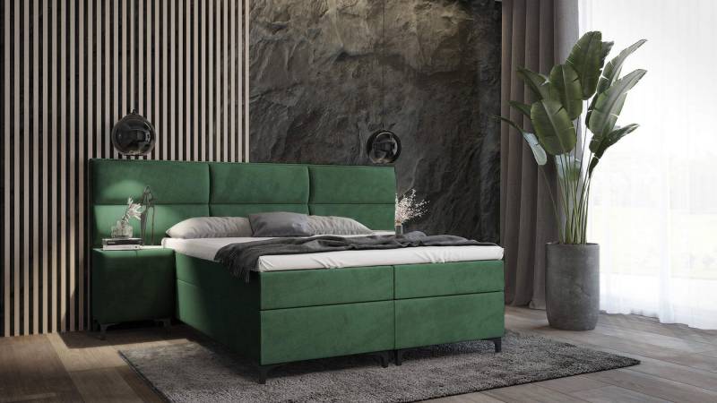 Best for Home Boxspringbett Sapri mit 7 cm Topper und 2x Nachtisch von Best for Home