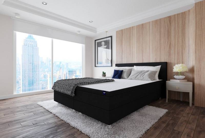 Best for Home Boxspringbett Neo Sawana Bonellfederkernmatratze mit 5 cm Topper (90x200 120x200 140x200 160x200 180x200 200x200), Handwerksqualität,TOP Preis-Leistungs-Verhältnis von Best for Home