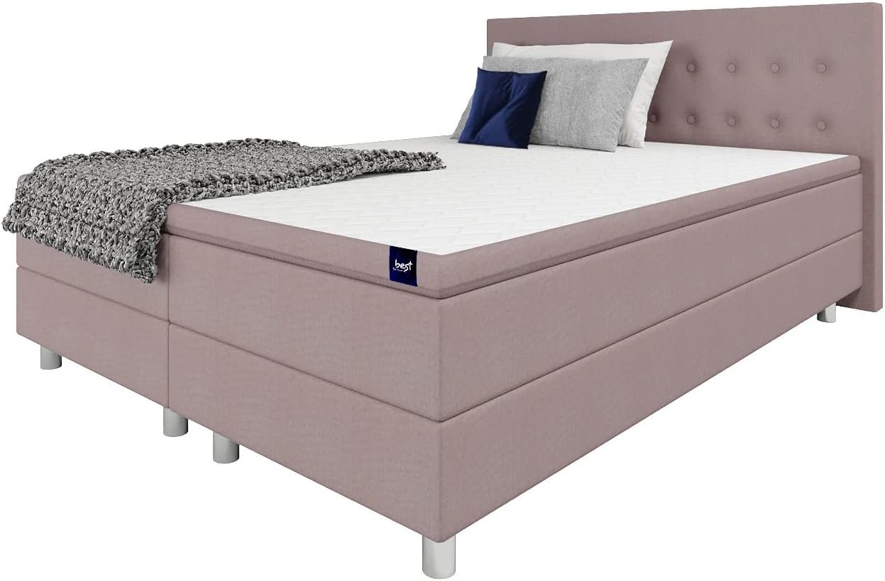 Best for Home Boxspringbett Sawana mit Bonellfederkern-Matratze und Topper, mit Lieferung, Aufbau & Entsorgung von Best for Home