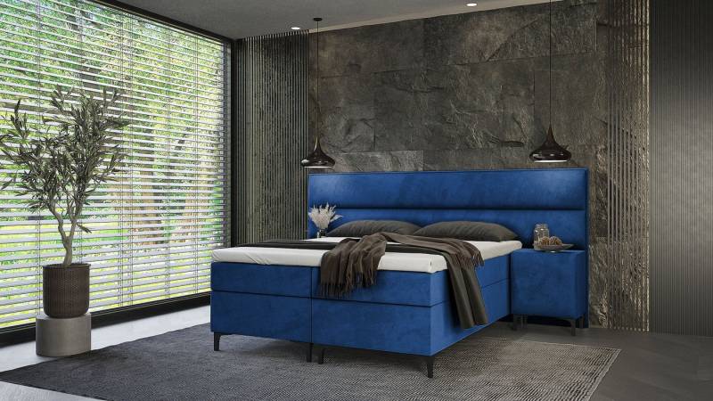 Best for Home Boxspringbett Tito Bonellfederkern inkl. 2x Nachttisch und Topper T-30, Boxspringbett mit Bettkasten von Best for Home