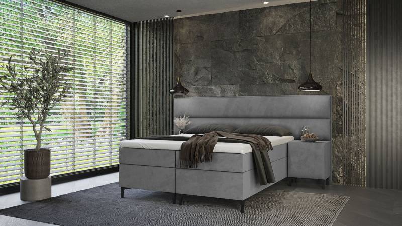 Best for Home Boxspringbett Tito Bonellfederkern inkl. 2x Nachttisch und Topper T-30, Boxspringbett mit Bettkasten von Best for Home