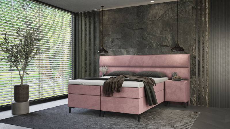 Best for Home Boxspringbett Tito Bonellfederkern inkl. 2x Nachttisch und Topper T-30, Boxspringbett mit Bettkasten von Best for Home