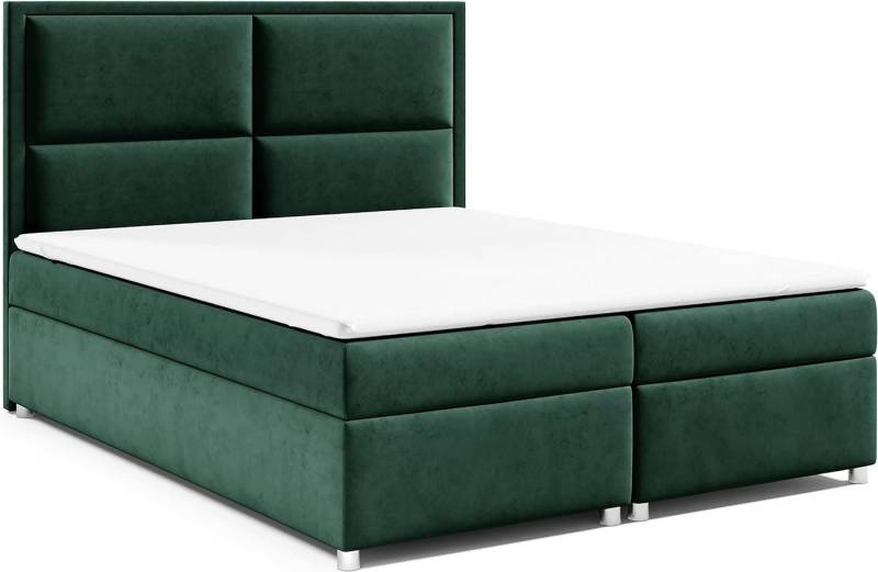 Best for Home Boxspringbett mit Bettkasten Trinity K-11 Bonellfederkern inkl. 7 cm Topper (140x200 160x200 180x200 200x200 cm), mit Lieferung, Aufbau & Entsorgung, TOP- Preis-Leistungs-Verhältnis von Best for Home