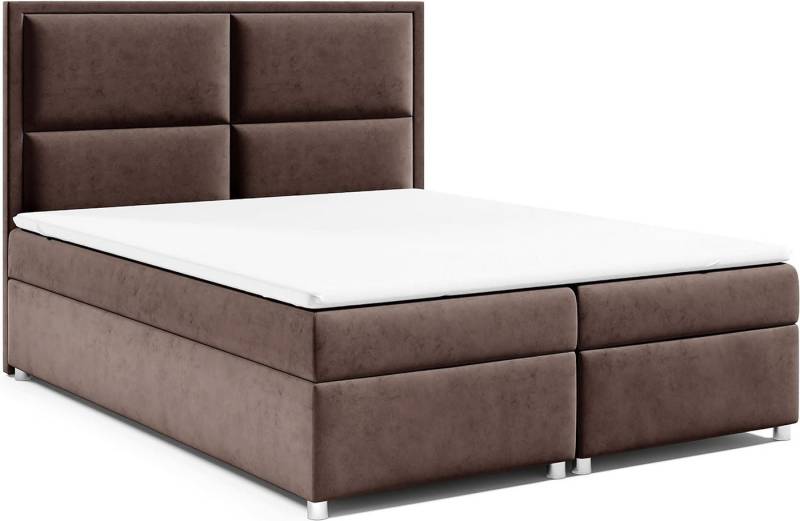 Best for Home Boxspringbett Trinity K-11 Boxspringbett mit Matratze und Stauraum, 7 cm Topper (140x200 160x200 180x200 200x200 cm), inkl. Lieferung bis in die Wohnung, TOP- Preis-Leistungs-Verhältnis von Best for Home