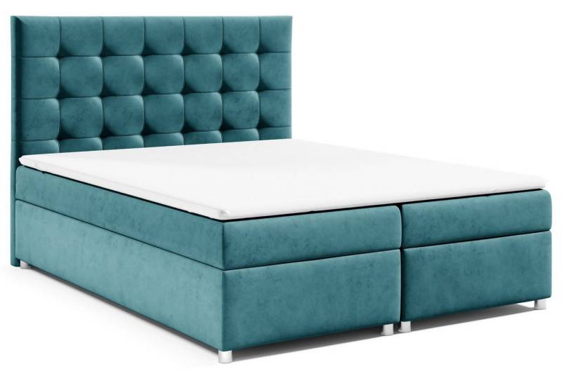 Best for Home Boxspringbett mit Bettkasten Trinity K-12 Bonellfederkern inkl. 7 cm Topper (140x200 160x200 180x200 200x200 cm), mit Lieferung, Aufbau & Entsorgung, TOP- Preis-Leistungs-Verhältnis von Best for Home