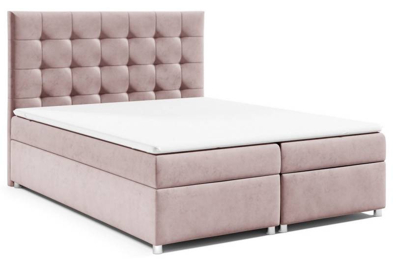 Best for Home Boxspringbett mit Bettkasten Trinity K-12 Bonellfederkern inkl. 7 cm Topper (140x200 160x200 180x200 200x200 cm), inkl. Lieferung bis in die Wohnung, TOP- Preis-Leistungs-Verhältnis von Best for Home