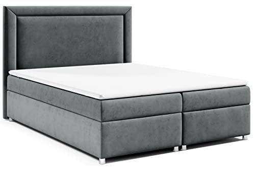 Best for Home | Boxspringbett Trinity K-3 mit Bonellfederkernmatratze H3 & 7 cm PUR-Schaum-Topper | Bettkasten mit Federmechanismus | Boxspringbett 160x200 | Polsterbett | Doppelbett 160x200 Best for Home | Boxspringbett Trinity K-3 mit Bonellfederkernmatratze H3 & 7 cm PUR-Schaum-Topper | Bettkasten mit Federmechanismus | Boxspringbett 160x200 | Polsterbett | Doppelbett 160x200 von Best for Home