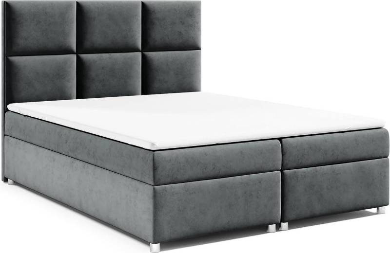 Best for Home Boxspringbett mit Bettkasten Trinity K-13 Bonellfederkern inkl. 7 cm Topper (Bonell-Matratze, gepolstertes Kopfteil, Doppelbett versch. Größen, 140x200 160x200 180x200 200x200 cm), Handwerksqualität, TOP Preis-Leistungs-Verhältnis von Best for Home