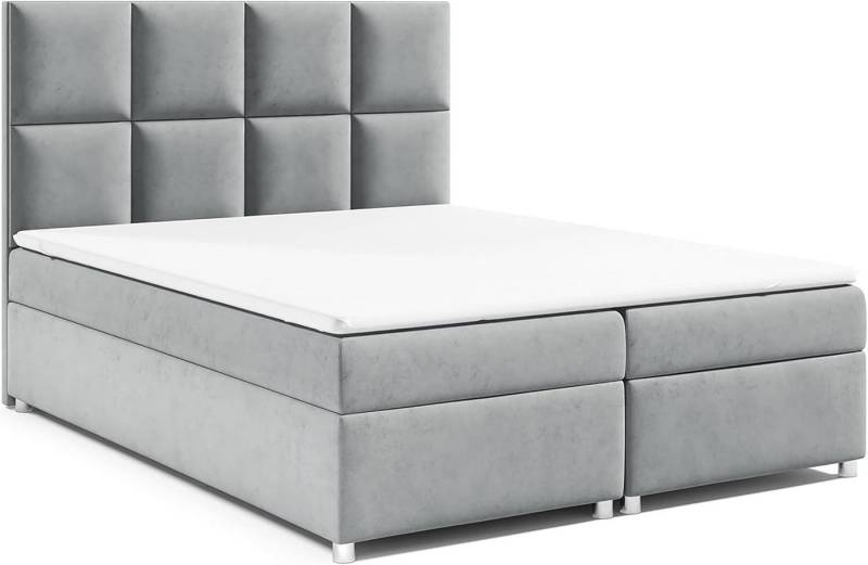 Best for Home Boxspringbett mit Bettkasten Trinity K2 Bonell-Matratze inkl. 7 cm Topper (Polsterbett Doppelbett Boxbett mit gepolstertes Kopfteil, versch. Größen, 140x200 160x200 180x200 200x200 cm), Handwerksqualität, TOP Preis-Leistungs-Verhältnis von Best for Home