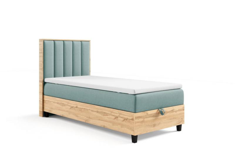 Best for Home Boxspringbett mit Bettkasten Trinity K-10 PLATE SINGLE inkl inkl. 7 cm Topper (70x200 80x200 90x200 100x200 cm), Verschiedene Liefermöglichkeiten, TOP Preis-Leistungs-Verhältnis von Best for Home