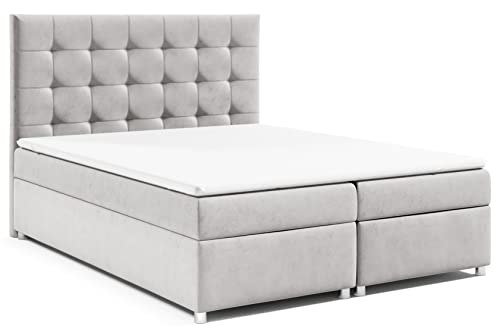 Best for Home Boxspringbett mit Bettkasten Trinity K-12 Bonellfederkern inkl. Topper 160x200 Silber Best for Home Boxspringbett mit Bettkasten Trinity K-12 Bonellfederkern inkl. Topper 160x200 Silber von Best for Home