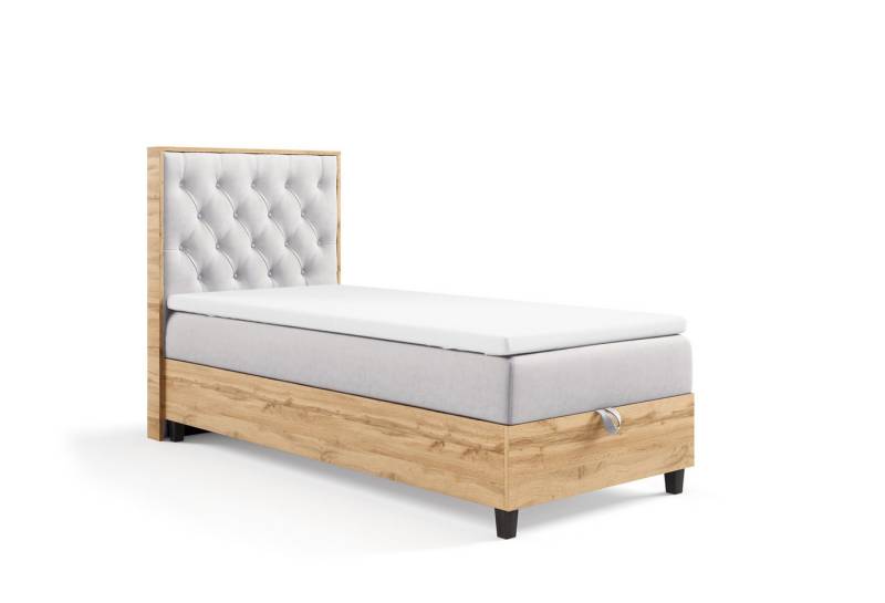 Best for Home Boxspringbett mit Bettkasten Trinity K-14 PLATE SINGLE inkl. 7 cm Topper (70x200 80x200 90x200 100x200 cm), Verschiedene Liefermöglichkeiten, TOP Preis-Leistungs-Verhältnis von Best for Home