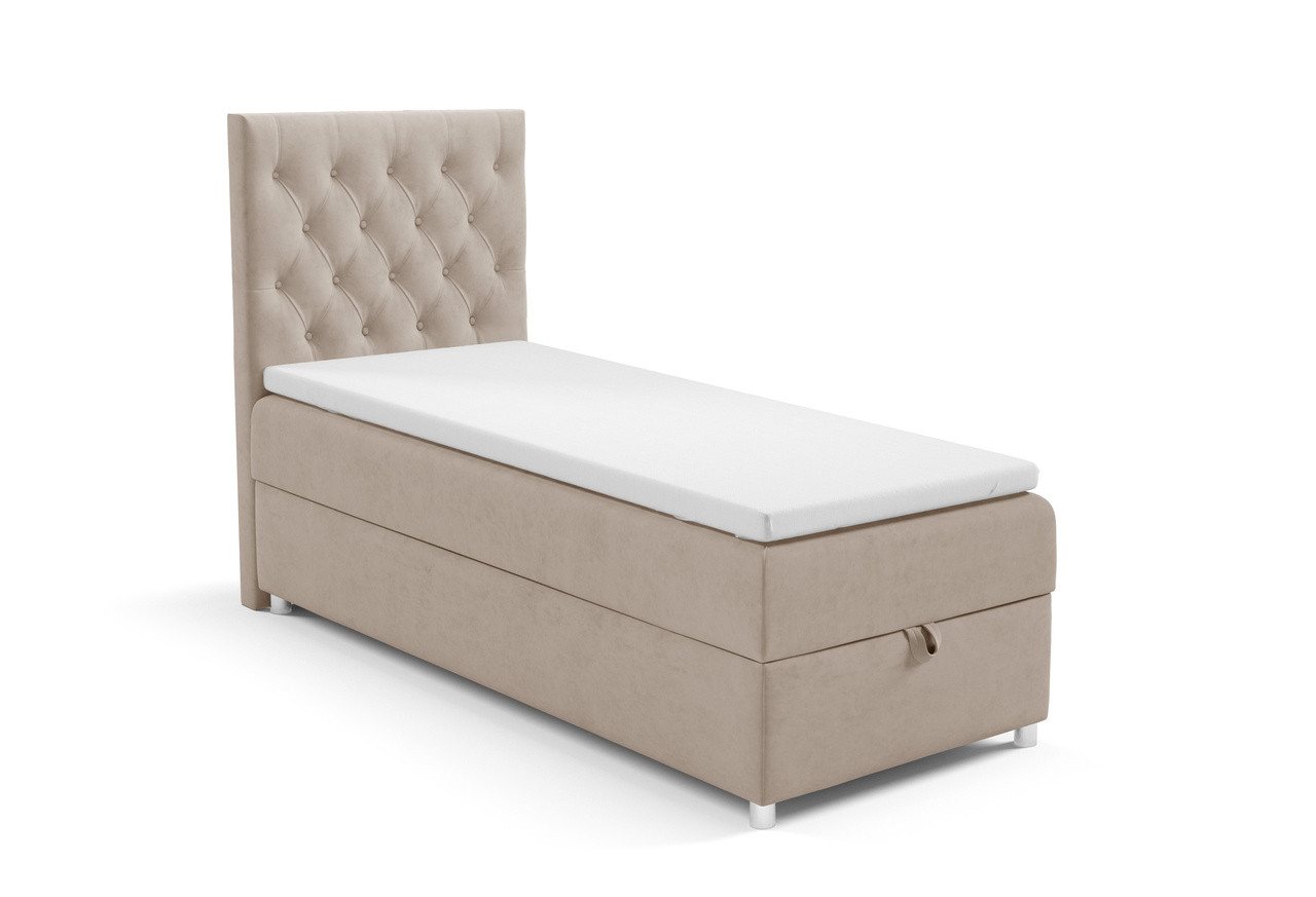 Best for Home Boxspringbett mit Bettkasten Trinity K14 SINGLE Bonell-Matratze inkl. 7 cm Topper (Einzelbett, Polsterbett mit gepolstertes Kopfteil, Jugendbett, Kinderbett versch. Größen, 70x200 80x200 90x200 100x200 cm), verschiedene Liefermöglichkeiten, Handwerksqualität Best for Home Boxspringbett mit Bettkasten Trinity K14 SINGLE Bonell-Matratze inkl. 7 cm Topper (Einzelbett, Polsterbett mit gepolstertes Kopfteil, Jugendbett, Kinderbett versch. Größen, 70x200 80x200 90x200 100x200 cm), verschiedene Liefermöglichkeiten, Handwerksqualität von Best for Home