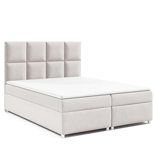 Best for Home Boxspringbett mit Bettkasten Trinity K-2 Bonellfederkern inkl. Topper 180x200 Creme von Best for Home