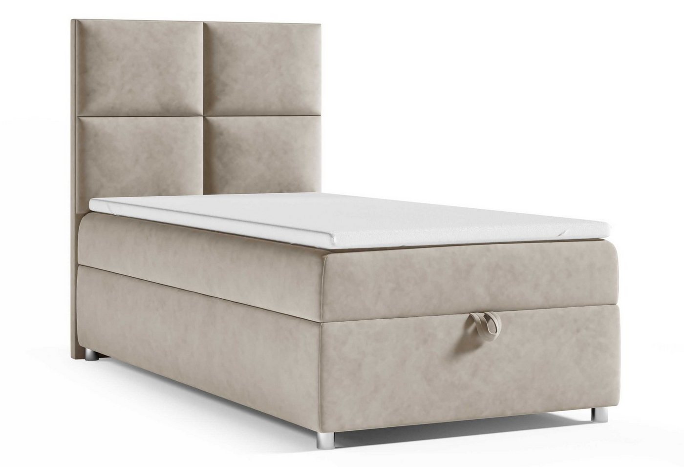 Best for Home Boxspringbett mit Bettkasten Trinity K-2 SINGLE Bonellfederkern inkl. Topper, mit Lieferung von Best for Home