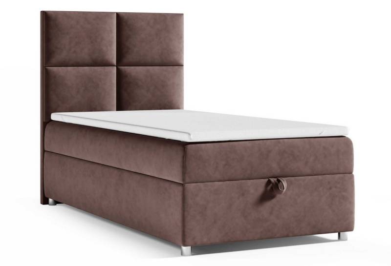 Best for Home Boxspringbett mit Bettkasten Trinity K-2 SINGLE Bonellfederkern inkl. Topper (70x200 80x200 90x200 100x200 cm), inkl. Lieferung bis in die Wohnung, TOP Preis-Leistungs-Verhältnis von Best for Home