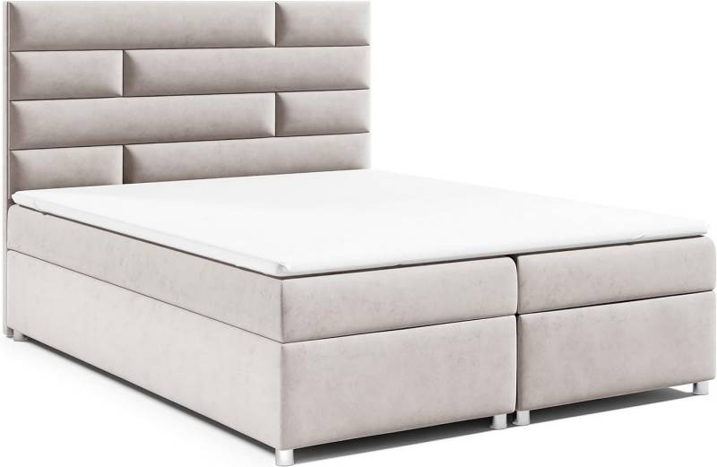 Best for Home Boxspringbett mit Bettkasten Trinity K-5 Bonellfederkern inkl. 7 cm Topper (140x200 160x200 180x200 200x200 cm), mit Lieferung, Aufbau & Entsorgung, TOP- Preis-Leistungs-Verhältnis von Best for Home