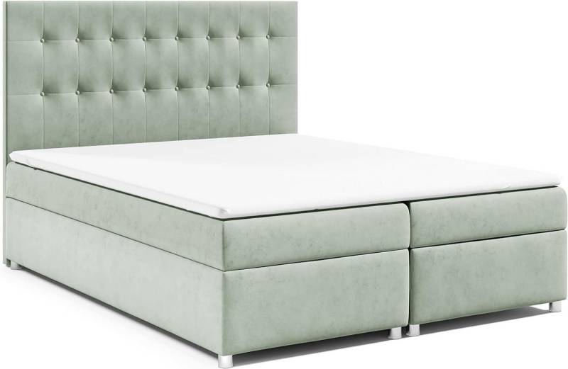 Best for Home Boxspringbett mit Bettkasten Trinity K-6 Bonellfederkern inkl. 7 cm Topper (140x200 160x200 180x200 200x200 cm), mit Lieferung, Aufbau & Entsorgung, TOP- Preis-Leistungs-Verhältnis von Best for Home