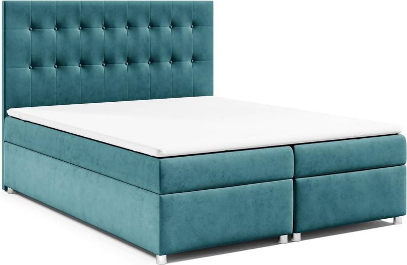 Best for Home Boxspringbett mit Bettkasten Trinity K-6 Bonellfederkern inkl. 7 cm Topper (140x200 160x200 180x200 200x200 cm), mit Lieferung, Aufbau & Entsorgung, TOP- Preis-Leistungs-Verhältnis von Best for Home