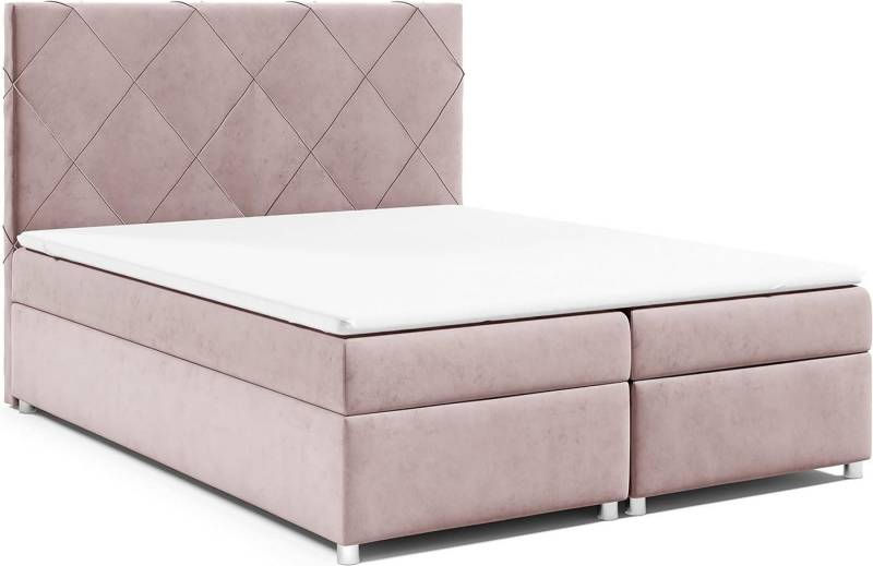 Best for Home Boxspringbett mit Bettkasten Trinity K-7 Bonellfederkern inkl. 7 cm Topper (140x200 160x200 180x200 200x200 cm), mit Lieferung, Aufbau & Entsorgung, TOP- Preis-Leistungs-Verhältnis von Best for Home