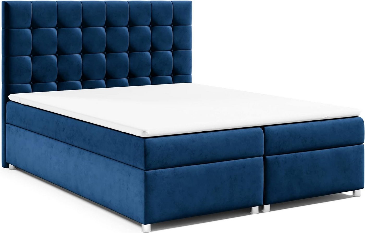 Best for Home Boxspringbett mit Bettkasten Trinity K-9 Bonellfederkern inkl. 7 cm Topper (140x200 160x200 180x200 200x200 cm), inkl. Lieferung bis in die Wohnung, TOP- Preis-Leistungs-Verhältnis von Best for Home