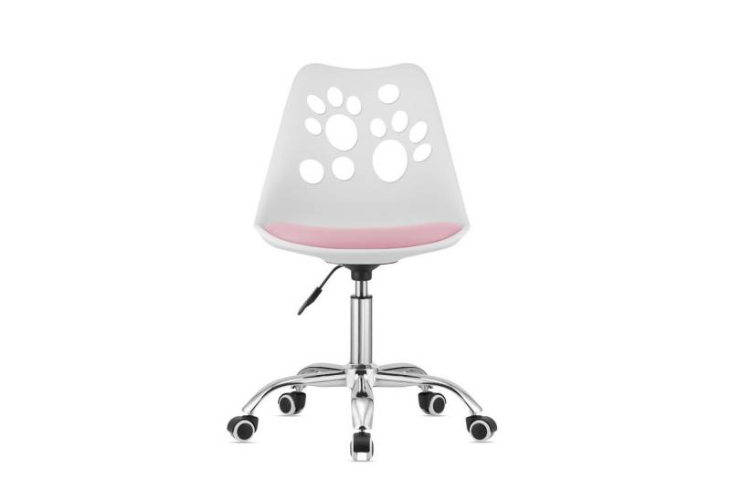 Best for Home Bürostuhl Ergonomischer Drehstuhl Weiß-Pink, modern & leicht montierbar von Best for Home