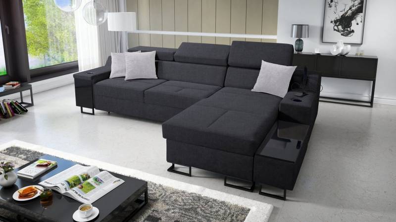 Best for Home Ecksofa Aria I Maxi: Schlaffunktion & Bettkasten für das Moderne Wohnzimmer, Schlaffunktion Best for Home Ecksofa Aria I Maxi: Schlaffunktion & Bettkasten für das Moderne Wohnzimmer, Schlaffunktion von Best for Home
