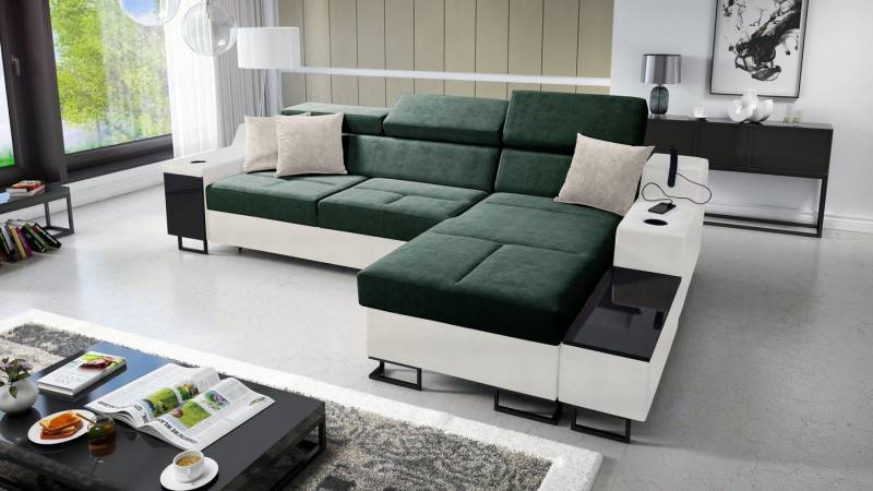 Best for Home Ecksofa Aria I Maxi: Schlaffunktion & Bettkasten für das Moderne Wohnzimmer, Schlaffunktion Best for Home Ecksofa Aria I Maxi: Schlaffunktion & Bettkasten für das Moderne Wohnzimmer, Schlaffunktion von Best for Home