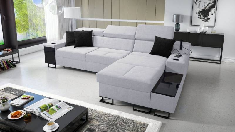Best for Home Ecksofa Aria I Maxi: Schlaffunktion & Bettkasten für das Moderne Wohnzimmer, Schlaffunktion Best for Home Ecksofa Aria I Maxi: Schlaffunktion & Bettkasten für das Moderne Wohnzimmer, Schlaffunktion von Best for Home