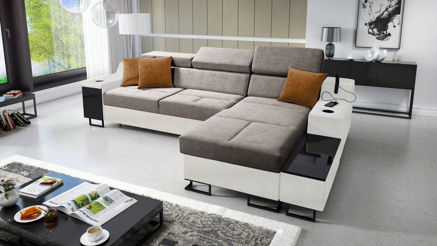 Best for Home Ecksofa Aria I Maxi: Schlaffunktion & Bettkasten für das Moderne Wohnzimmer, Schlaffunktion Best for Home Ecksofa Aria I Maxi: Schlaffunktion & Bettkasten für das Moderne Wohnzimmer, Schlaffunktion von Best for Home