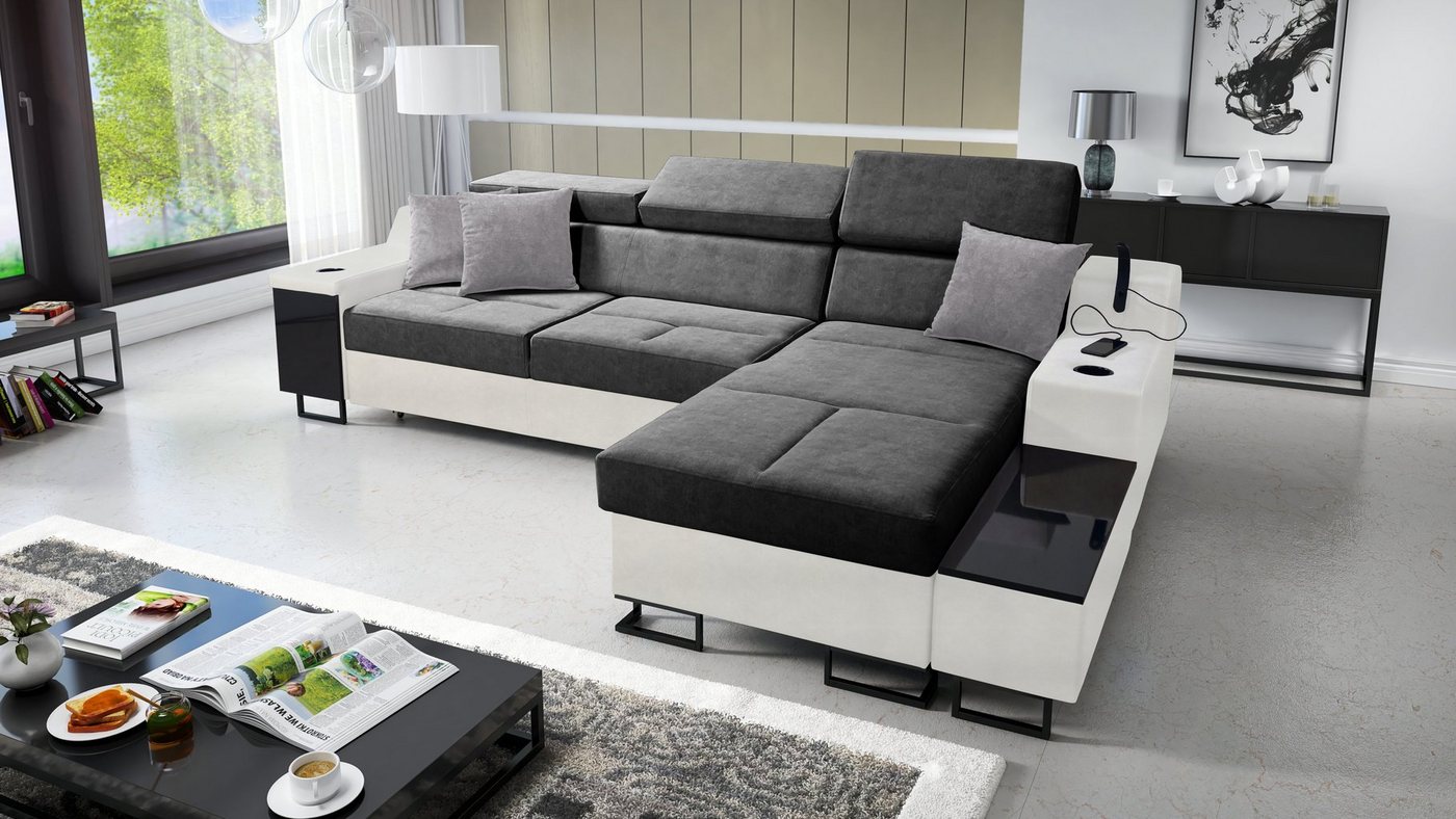 Best for Home Ecksofa Aria I Maxi: Schlaffunktion & Bettkasten für das Moderne Wohnzimmer, Schlaffunktion Best for Home Ecksofa Aria I Maxi: Schlaffunktion & Bettkasten für das Moderne Wohnzimmer, Schlaffunktion von Best for Home