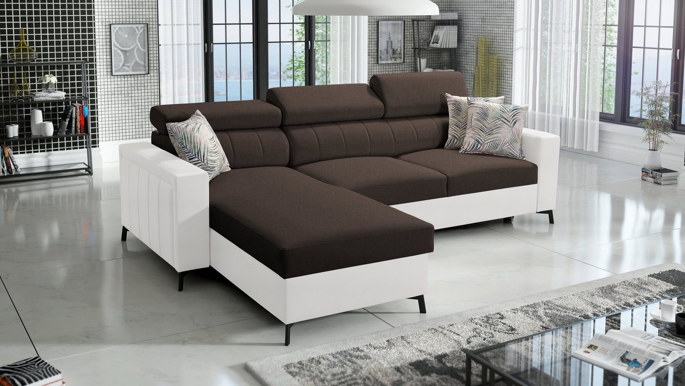 Best for Home Ecksofa BELLA I MAXI mit Schlaffunktion und Stauraum für Bettzeug, für das moderne Wohnzimmer von Best for Home