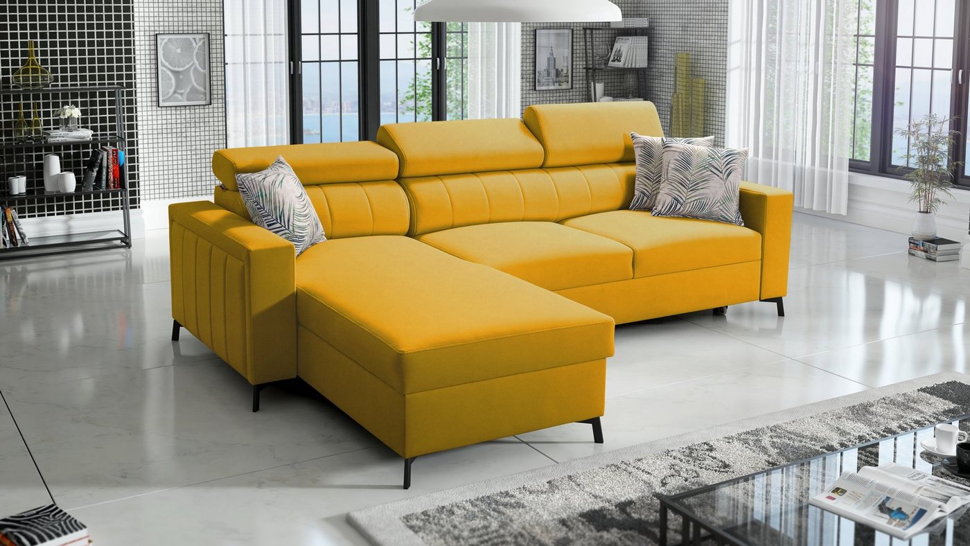 Best for Home Ecksofa BETH I MINI mit Schlaffunktion und Stauraum für Bettzeug, für das moderne Wohnzimmer von Best for Home