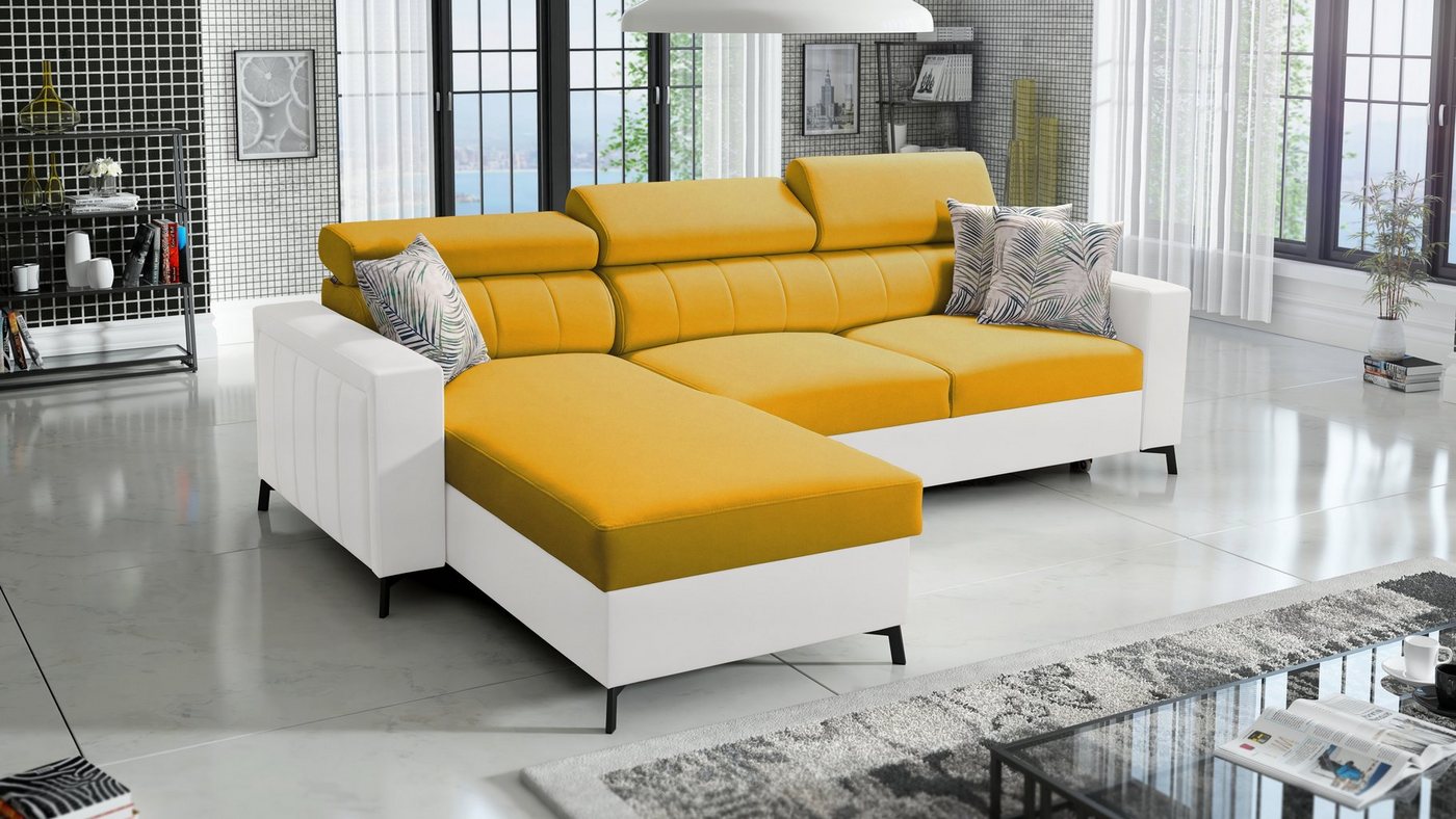 Best for Home Ecksofa BETH I MINI mit Schlaffunktion und Stauraum für Bettzeug, für das moderne Wohnzimmer von Best for Home