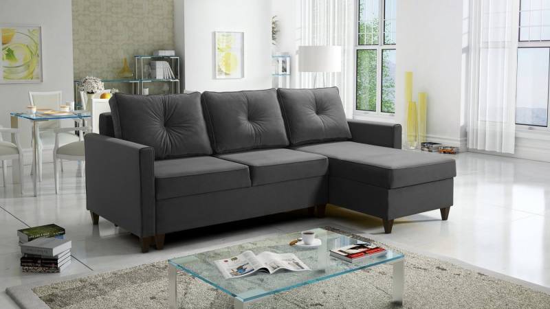 Best for Home Ecksofa Ecksofa Brad Maxi mit Schlaffunktion & 2 Bettkästen, inkl. Kissen von Best for Home