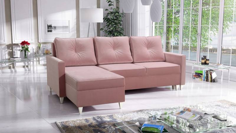 Best for Home Ecksofa Ecksofa Brad Maxi mit Schlaffunktion & 2 Bettkästen, inkl. Kissen von Best for Home