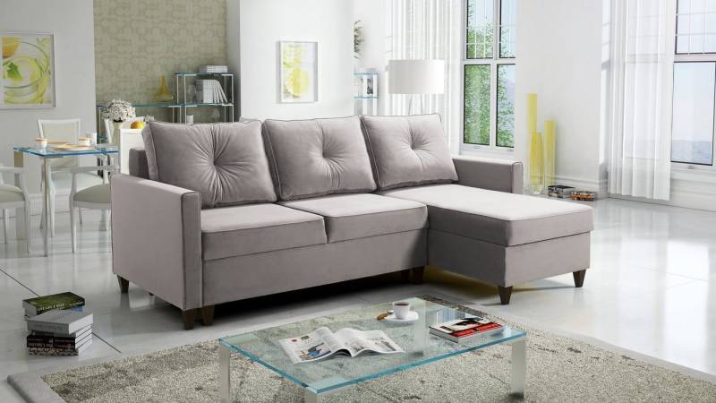 Best for Home Ecksofa Ecksofa Brad Maxi mit Schlaffunktion & 2 Bettkästen, inkl. Kissen von Best for Home
