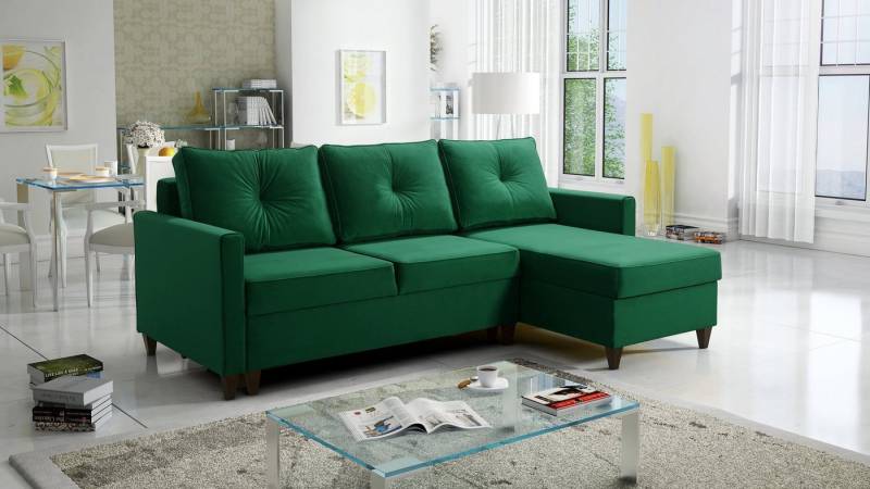 Best for Home Ecksofa Ecksofa Brad Maxi mit Schlaffunktion & 2 Bettkästen, inkl. Kissen von Best for Home